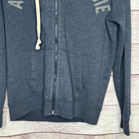 Abercrombie & Fite Men's Blue Gray Hooded Zip Up Sweatshirt Jacket Size XS - Picture 11 of 13
